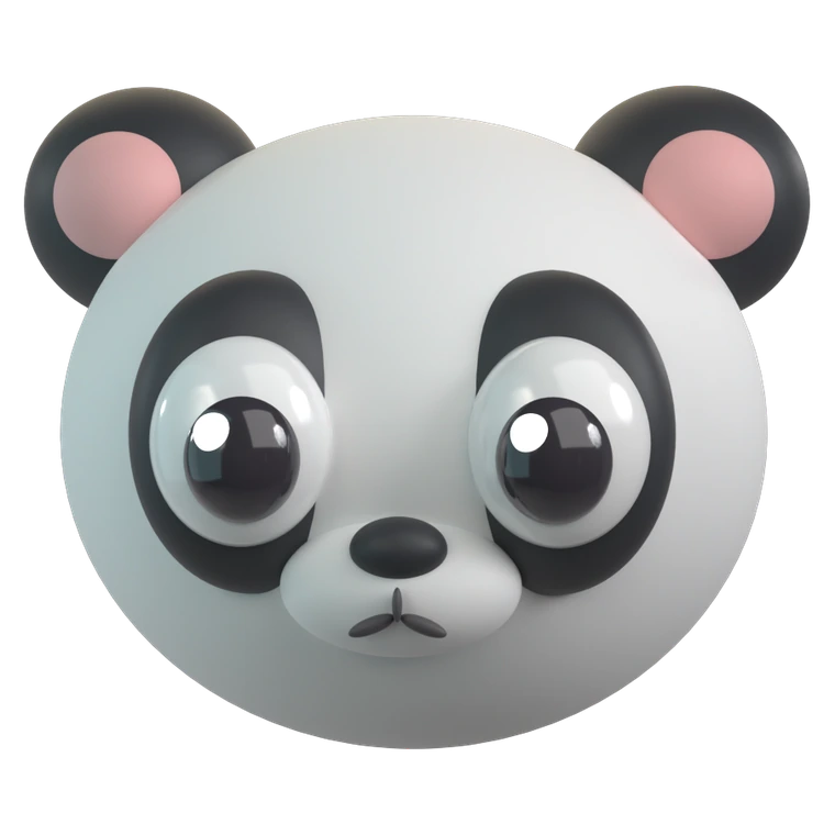 The Kaboo Kids panda, modelled in 3D.